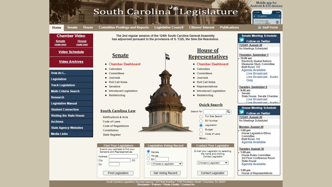 South Carolina Legislature Online